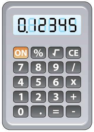 gray calculatorのイラスト素材