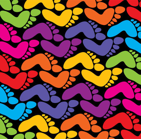  colorful feet backgroundのイラスト素材