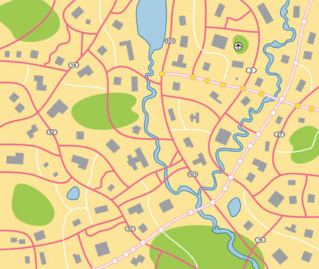   detailed city mapのイラスト素材
