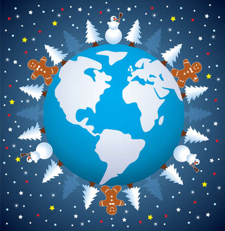 winter holiday backgroundのイラスト素材