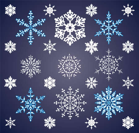 holiday background of snowflakes のイラスト素材