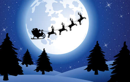 xmas holiday background with santaのイラスト素材