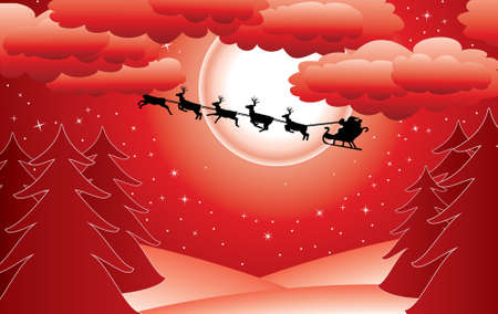 holiday background with santaのイラスト素材