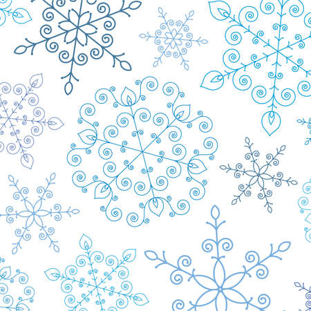 winter background with snowflakesのイラスト素材