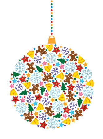 vector xmas holiday decorationのイラスト素材