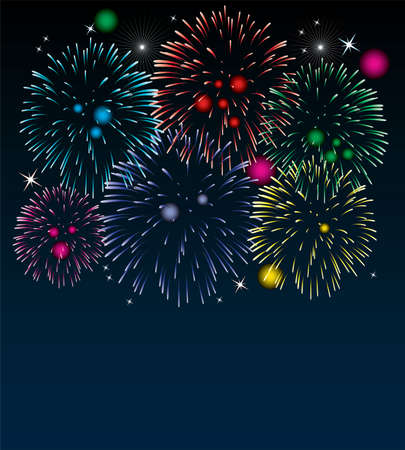 fireworks backgroundのイラスト素材