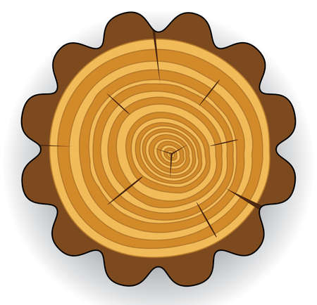 vector wooden cut clip-artのイラスト素材