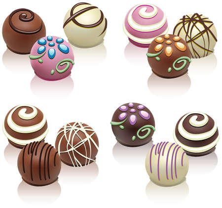 set of colorful candiesのイラスト素材