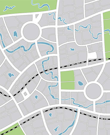 vector illustration of abstract city mapのイラスト素材