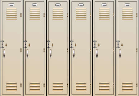 vector illustration of school lockersのイラスト素材