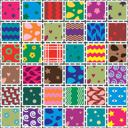 vector patchwork fabric art background