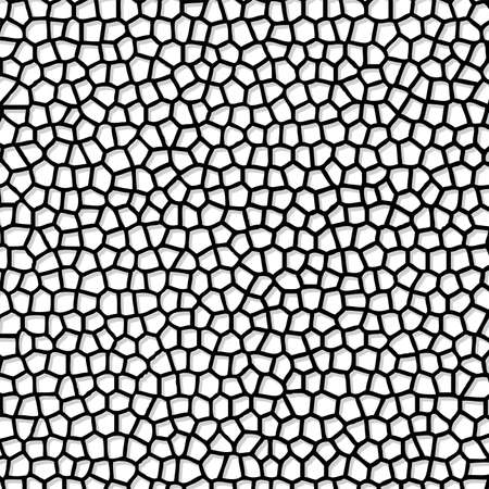 abstract black and white mosaic background のイラスト素材