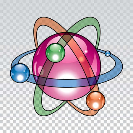  nuclear atom icon design 