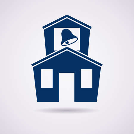 icon of school buildingのイラスト素材