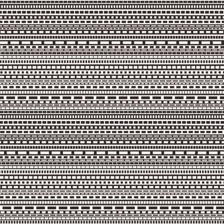 vector black and white dashed lines seamless pattern のイラスト素材