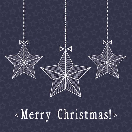 vector christmas card design with stars のイラスト素材
