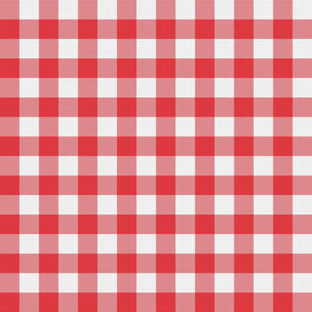 vector red picnic tablecloth patternのイラスト素材
