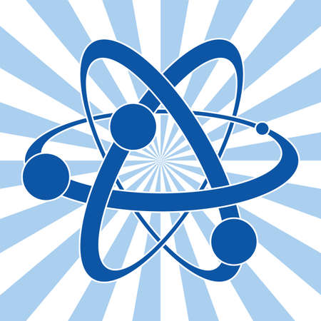 vector abstract science symbol of atom のイラスト素材