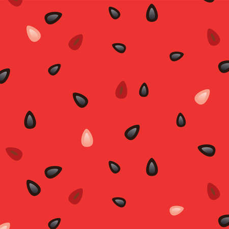 vector watermelon background pattern with seedsのイラスト素材