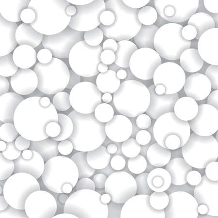 vector pattern of white circles with shadowsのイラスト素材