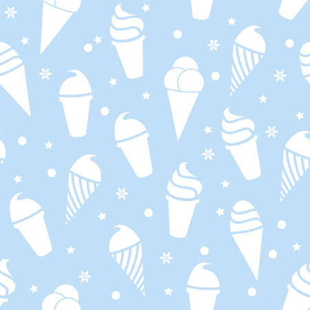 vector seamless icecream patternのイラスト素材