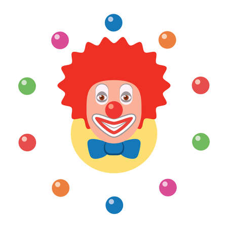 vector icon of juggling clownのイラスト素材