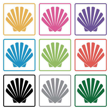 vector shell iconsのイラスト素材