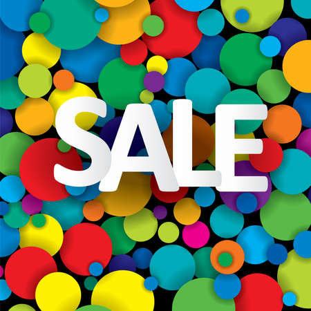 vector hot sale banner sign over colorful backgroundのイラスト素材