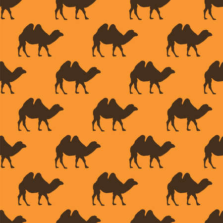 vector camel seamless pattern. background illustration of desert african animalのイラスト素材