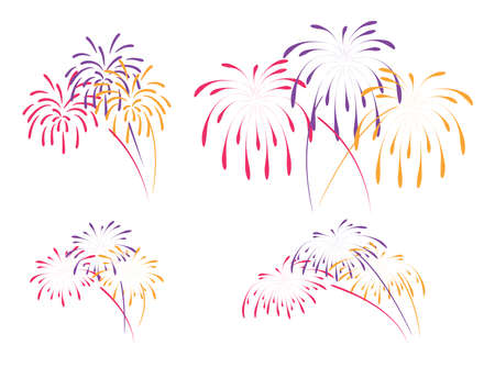 Fireworks  for christmas, 4th of july, carnival and holidayのイラスト素材