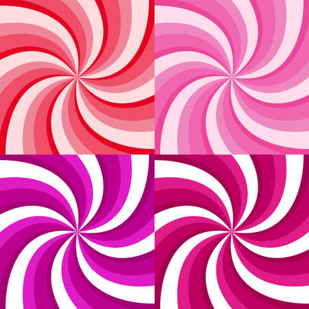 vector swirl candy background. sweet lollipop or cream spiral illustration. abstract pattern with pink stripes. sugar or strawberry candy backgroundのイラスト素材