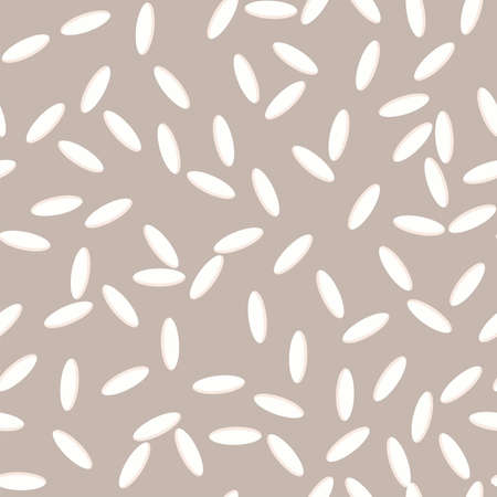 vector seamless rice texture. food simple background pattern. abstract white rice grains decoration for seamless illustrationsのイラスト素材
