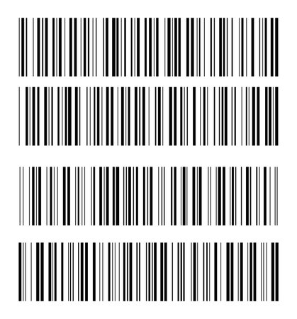 vector barcodes isolated on white background. supermarket scan code barsのイラスト素材