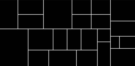 vector photo collage mockup. set of empty photo frames. photo or image collage grid templateのイラスト素材