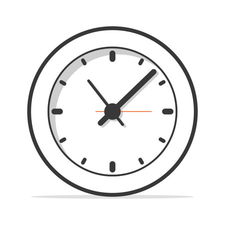 vector round background illustration of a wall clock face without numbers. time watch icon graphic designのイラスト素材