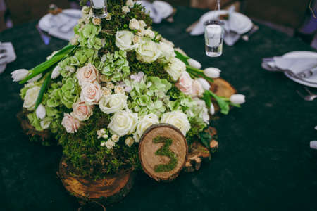 Number of tables at the wedding for the seating of guests