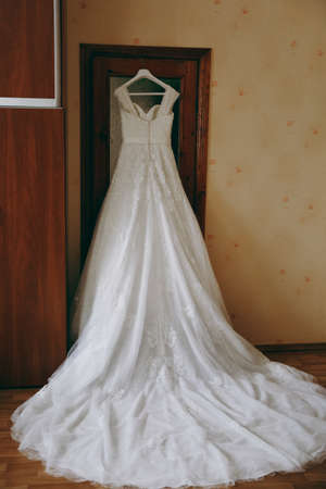 Beautiful bride wedding dresses separatelyの写真素材