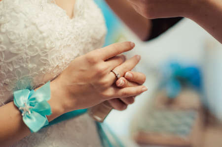 The beautiful bridal jewelry for the brideの写真素材