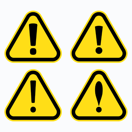 Danger sign, warning sign, attention sign. Danger icon, warning icon, attention icon.のイラスト素材