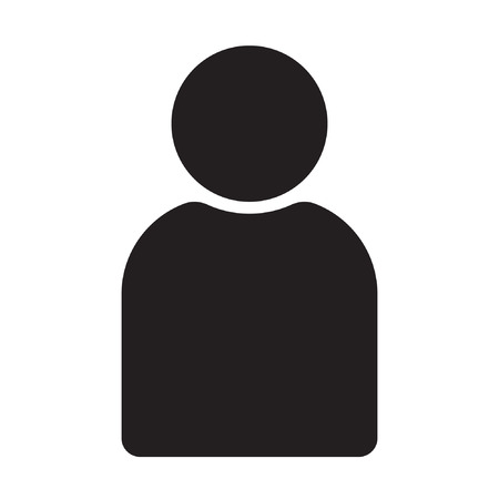 User icon in flat style, Person icon, User icon for web site, User icon vector illustrationのイラスト素材