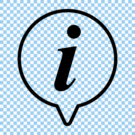 Info icon, Information sign icon. Info speech bubble symbol. i letter vector.のイラスト素材
