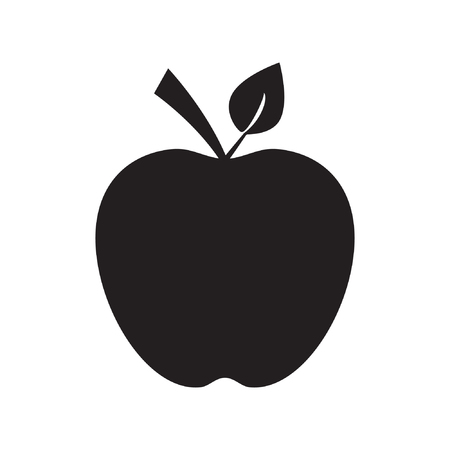 Apple fruit vector icon.のイラスト素材