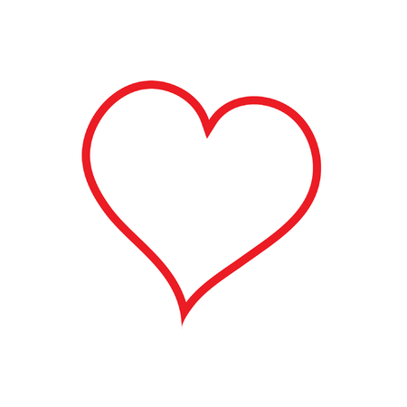 Linear heart icon Love symbol. Vector illustration isolated on white background.のイラスト素材