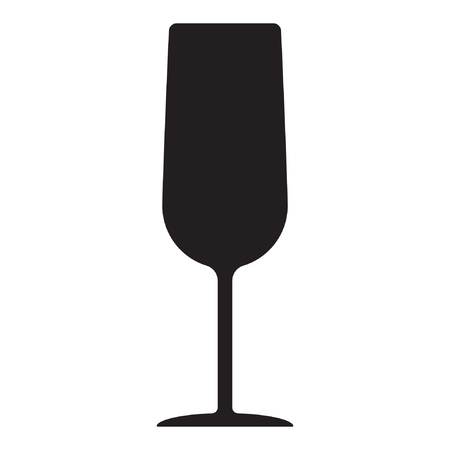 Champagne glass simple icon. Vector illustration isolated on white background.のイラスト素材