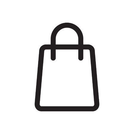 Shopping bag vector icon isolatedのイラスト素材