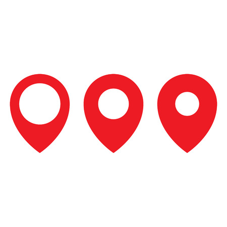 Red maps pin. Location map icon. Location pin. Pin icon vector.のイラスト素材