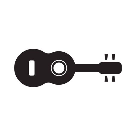 Guitar icon vector, Acoustic musical instrument sign Isolated on white background.のイラスト素材