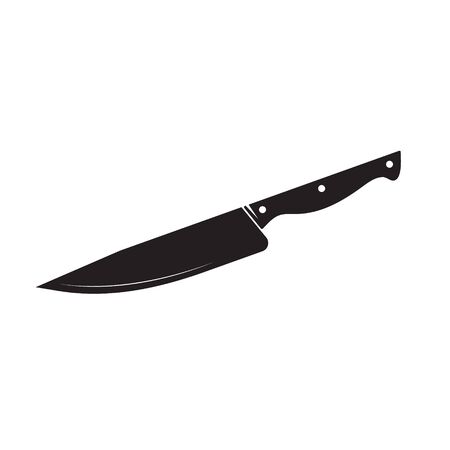 Knife icon, black isolated vectorのイラスト素材