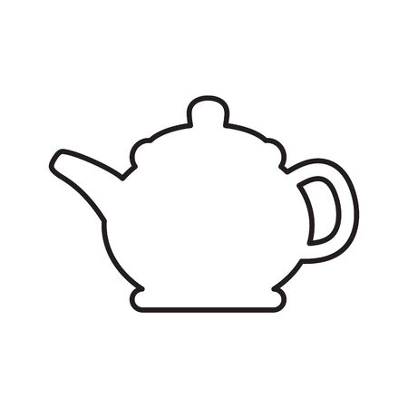 Teapot line icon, vector isolated signのイラスト素材