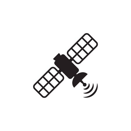Satellite icon, space satellite symbol isolated.のイラスト素材